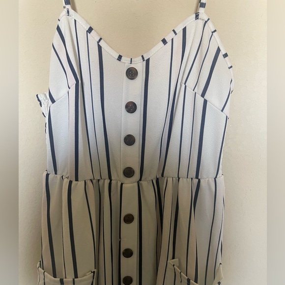 Striped Button-Down Dress - Picture 2 of 6